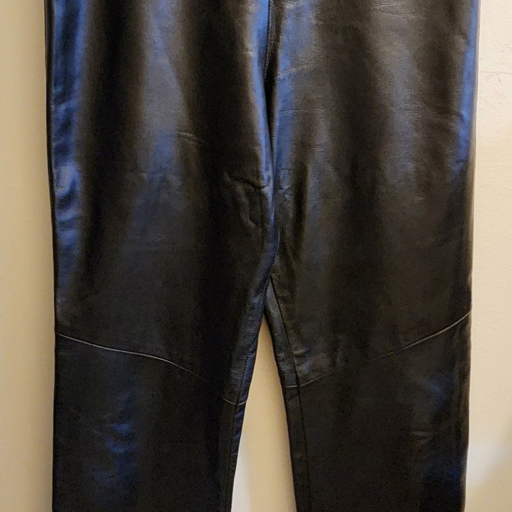 Women's Black Faux Leather Pants